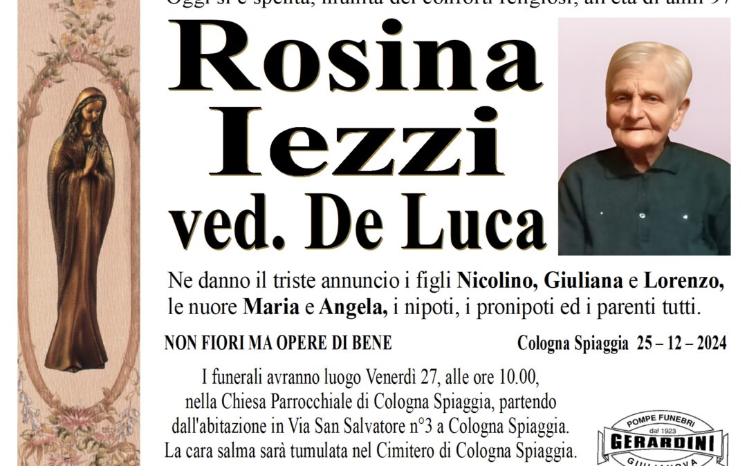 ROSINA IEZZI VED. DE LUCA