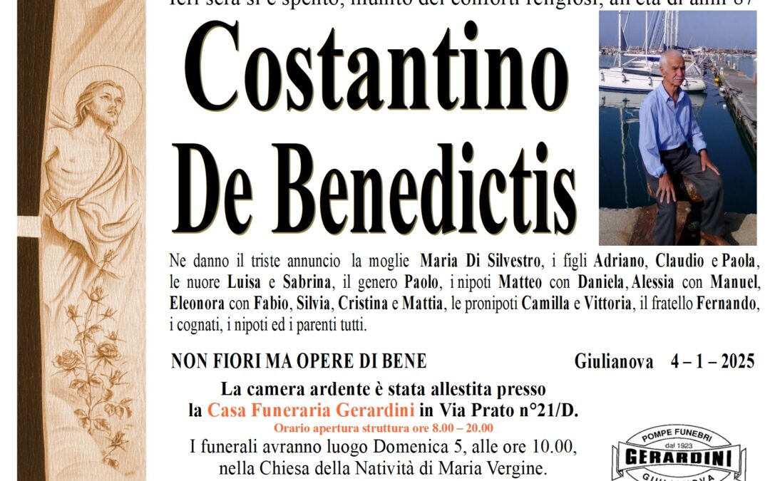 COSTANTINO DE BENEDICTIS